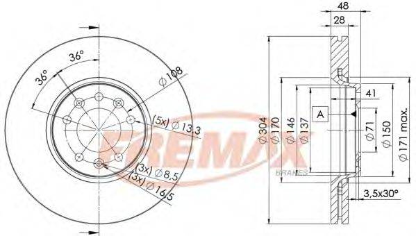 Тормозной диск BD-4755 FREMAX