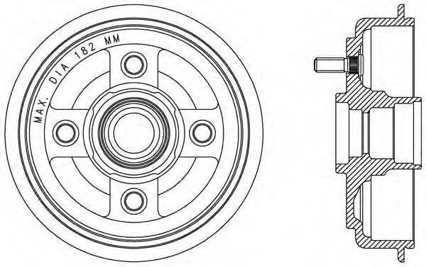 Тормозной барабан BAD9056.40 OPEN PARTS