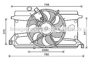 Вентилятор, охлаждение двигателя FD7573 AVA QUALITY COOLING