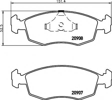 20907/18,0мм Тормозные колодки PAGID T1005 PAGID