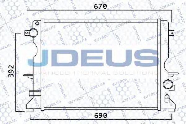 Радиатор, охлаждение двигателя 002M25 JDEUS