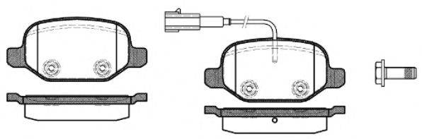 Комплект тормозных колодок, дисковый тормоз 0727.02 REMSA