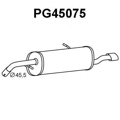 Глушитель выхлопных газов конечный PG45075 VENEPORTE