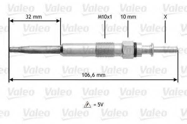 Свеча накаливания 345134 VALEO