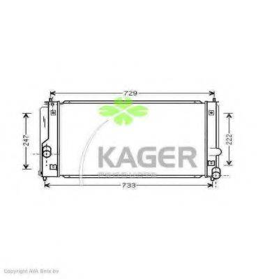 Радиатор, охлаждение двигателя 31-1131 KAGER