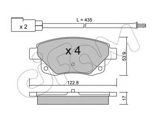 Комплект тормозных колодок, дисковый тормоз 822-681-0 CIFAM