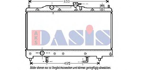 Радиатор, охлаждение двигателя 211980N AKS DASIS