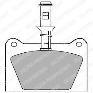 Комплект тормозных колодок, дисковый тормоз LP435 DELPHI