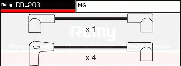 Комплект проводов зажигания DRL203 REMY