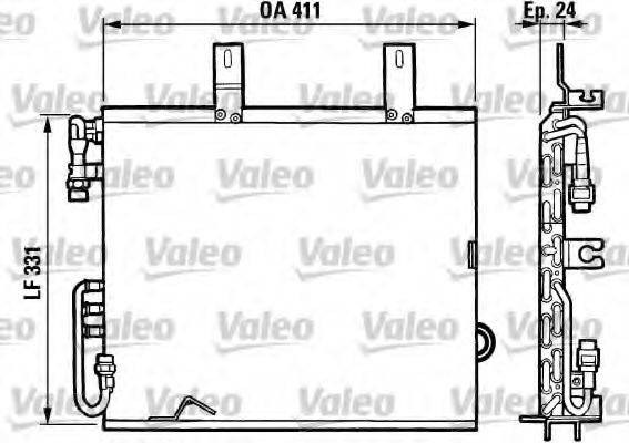 Конденсатор, кондиционер 816873 VALEO