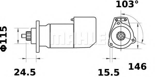 Стартер MS 492 MAHLE ORIGINAL