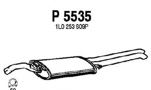 Глушитель выхлопных газов конечный P5535 FENNO