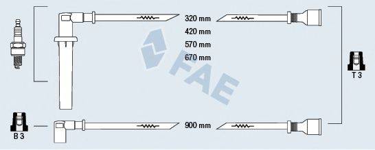 Комплект проводов зажигания 85190 FAE
