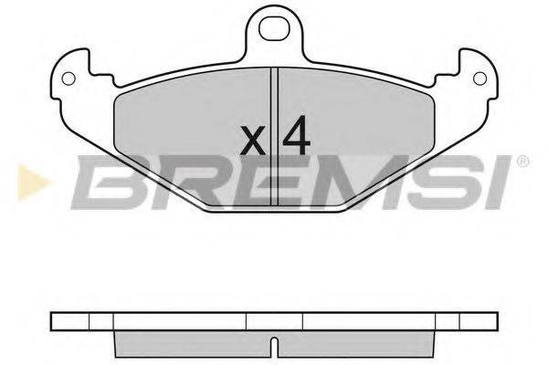 Комплект тормозных колодок, дисковый тормоз BP3033 BREMSI