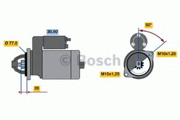 Стартер 0 986 016 001 BOSCH