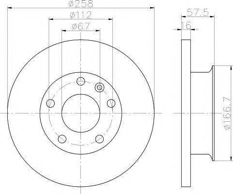 Тормозной диск MDC413 MINTEX