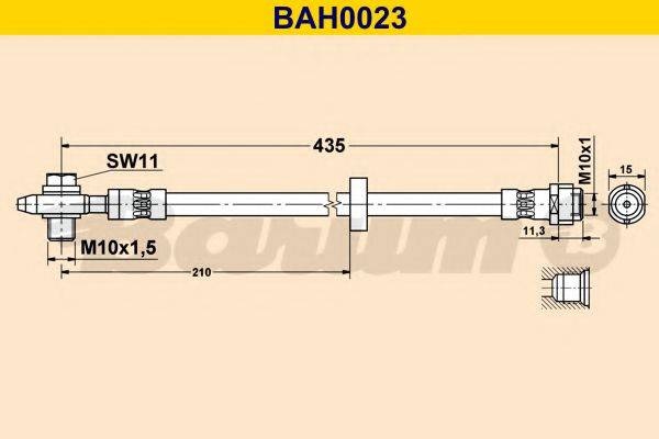 Тормозной шланг BAH0023 BARUM