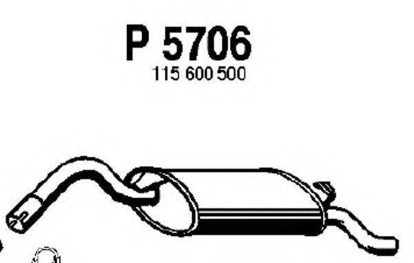 Глушитель выхлопных газов конечный P5706 FENNO