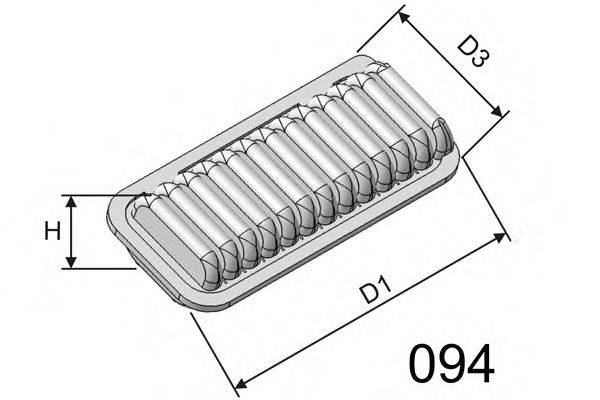 Фильтр воздушный P176 MISFAT