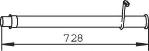 Труба выхлопного газа 32505 DINEX