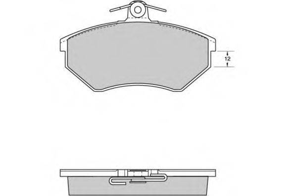 Комплект тормозных колодок, дисковый тормоз 12-0532 E.T.F.
