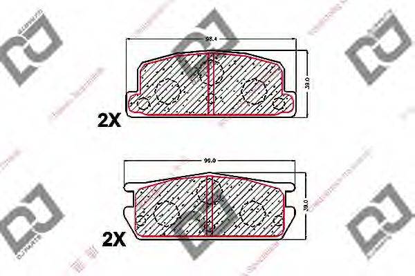 Комплект тормозных колодок, дисковый тормоз BP1658 DJ PARTS