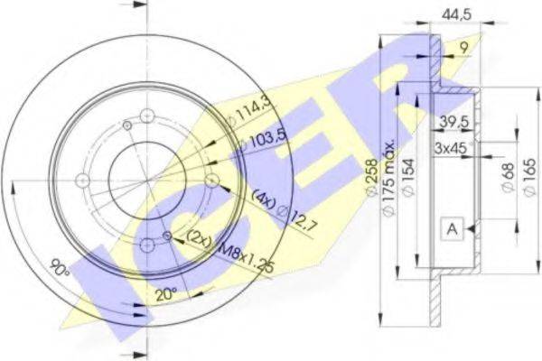 Тормозной диск 78BD4201-2 ICER