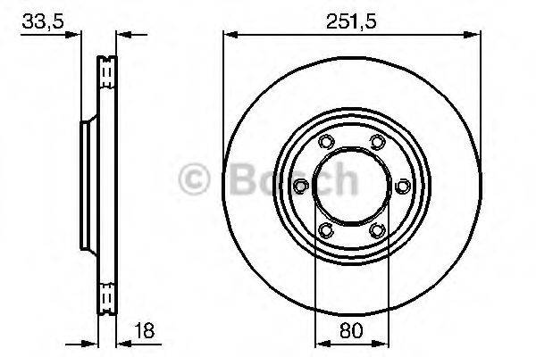 Тормозной диск 0 986 478 658 BOSCH