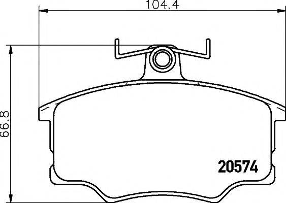 20574/19,6мм Тормозные колодки PAGID T0291 PAGID