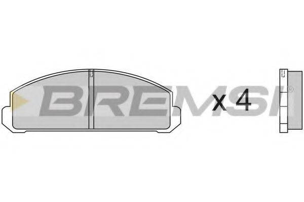 Комплект тормозных колодок, дисковый тормоз BP2123 BREMSI