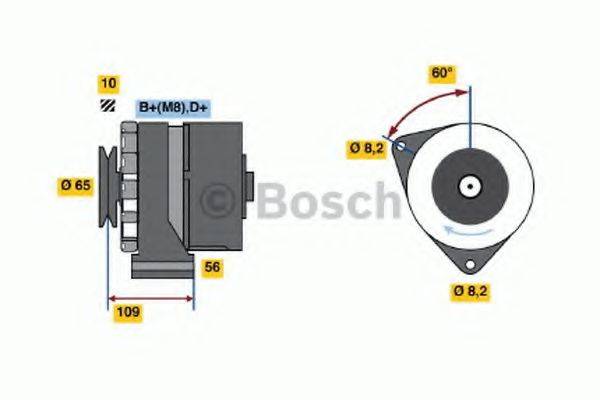 0 986 030 530 BOSCH Генератор 0 986 030 530 BOSCH