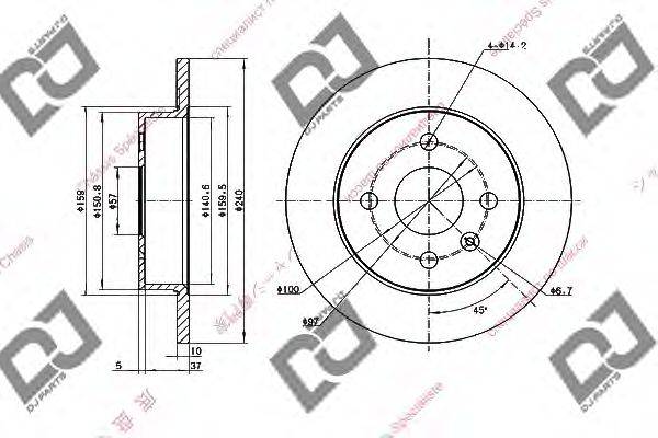 Тормозной диск BD1774 DJ PARTS