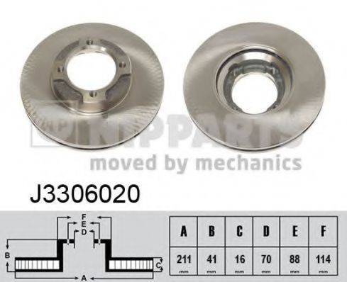 Тормозной диск J3306020 NIPPARTS