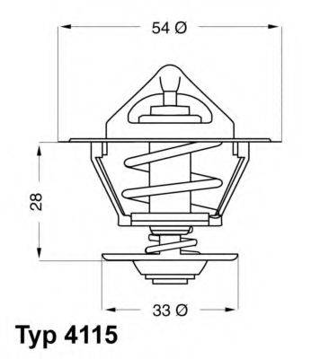 Термостат, охлаждающая жидкость 4115.92D WAHLER