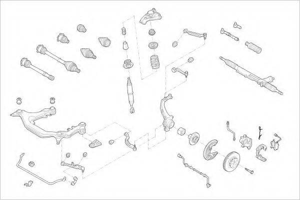 Подвеска колеса VW-15422-F DELPHI