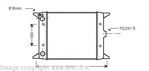 Радиатор, охлаждение двигателя VW2012 AVA QUALITY COOLING