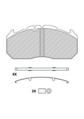 Комплект тормозных колодок, дисковый тормоз FCV1579BFE FERODO
