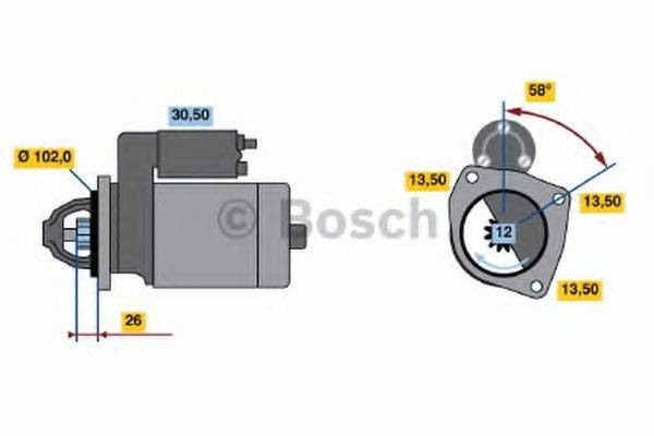 Стартер 0 986 018 641 BOSCH