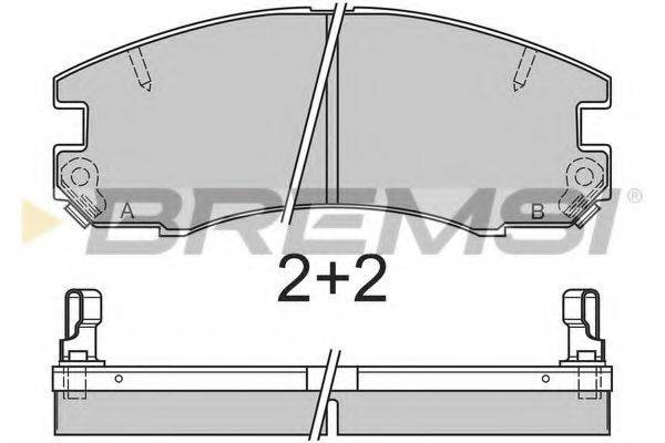 Комплект тормозных колодок, дисковый тормоз BP2654 BREMSI