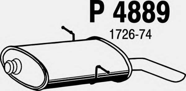 Глушитель выхлопных газов конечный P4889 FENNO