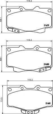 21680/15,0мм Тормозные колодки PAGID T3011 PAGID