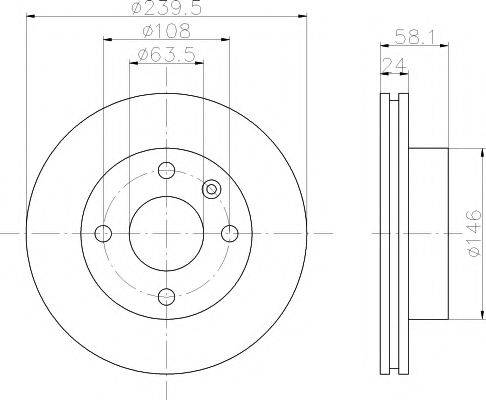 Тормозной диск 8DD 355 100-531 HELLA PAGID