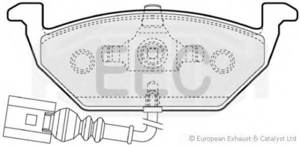 Комплект тормозных колодок, дисковый тормоз BRP1109 EEC