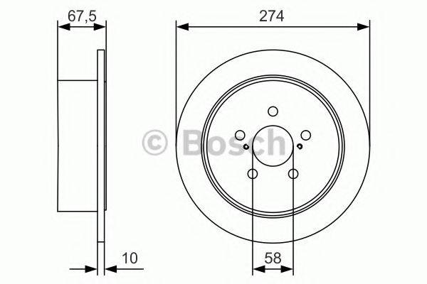 Тормозной диск 0 986 479 A82 BOSCH