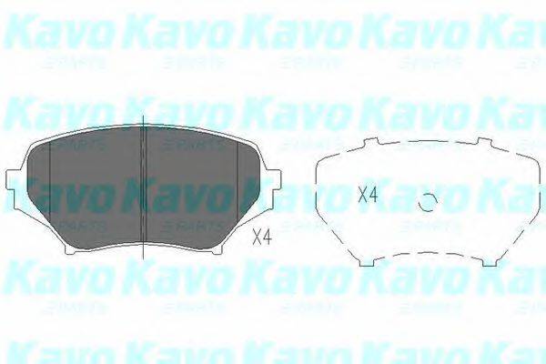 Комплект тормозных колодок, дисковый тормоз KBP-4550 KAVO PARTS