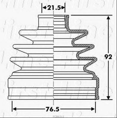 Пыльник, приводной вал FCB6312 FIRST LINE