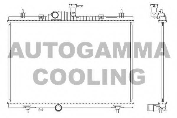 Радиатор, охлаждение двигателя 107352 AUTOGAMMA