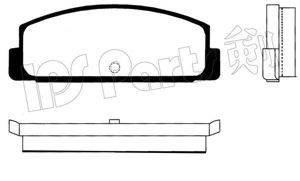 Комплект тормозных колодок, дисковый тормоз IBR-1502 IPS Parts