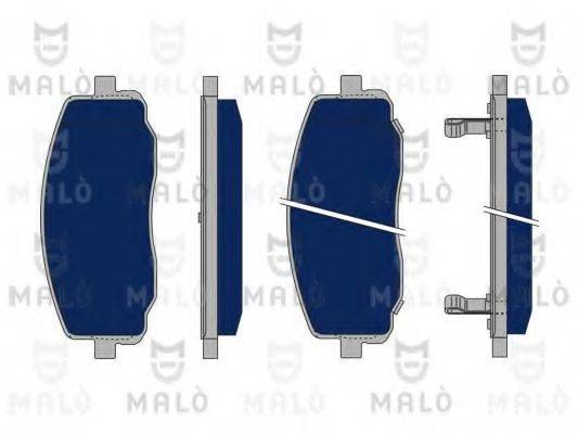 Комплект тормозных колодок, дисковый тормоз 1050188 MALO