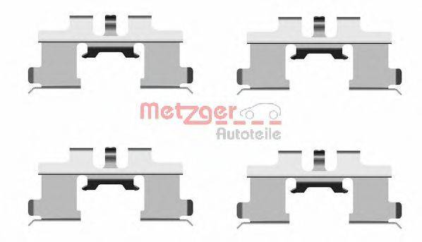 Комплектующие, колодки дискового тормоза 109-1677 METZGER